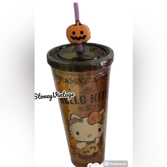 Sanrio Hello Kitty Halloween Cold cup tumbler Pumpkin - Picture 7 of 7